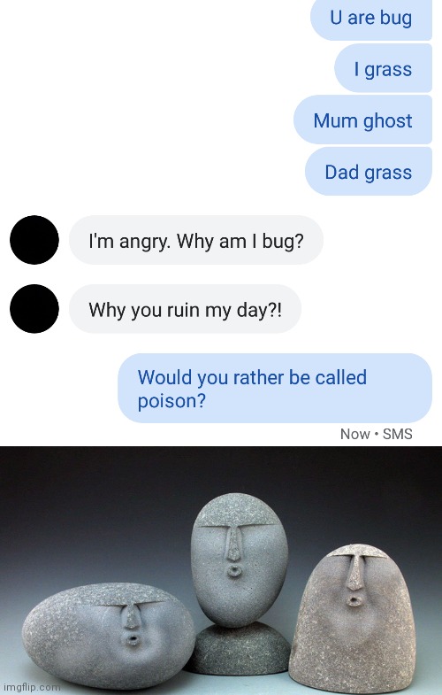 I dunno if this is a rare insult but we were talking about Pokemon types. | image tagged in oof stones | made w/ Imgflip meme maker