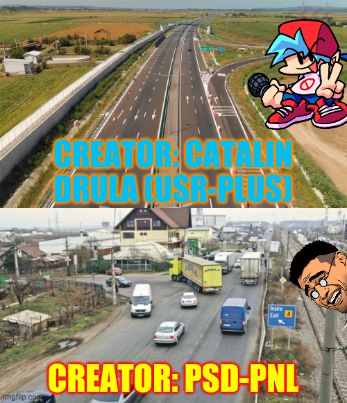 Centura Bacau vs "centura" Bucuresti. WTF PSD & PNL???? | CREATOR: CATALIN DRULA (USR-PLUS); CREATOR: PSD-PNL | image tagged in memes,romania | made w/ Imgflip meme maker