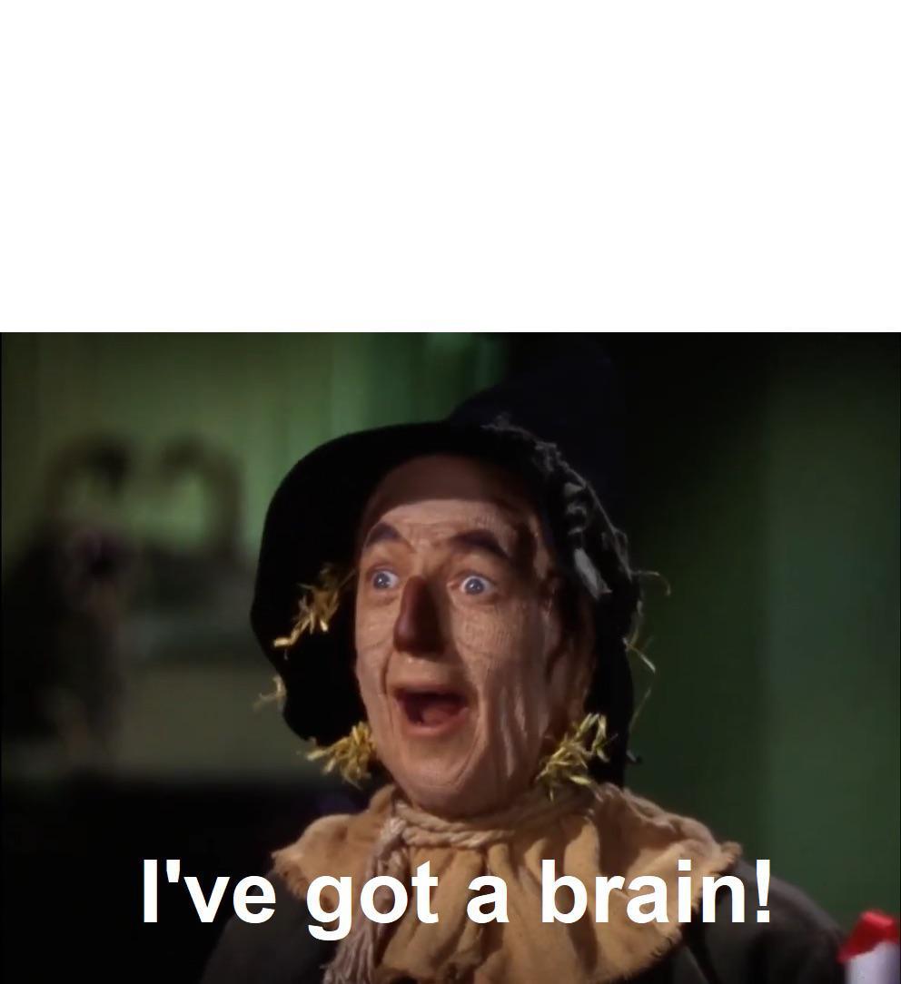 I've got a brain! Blank Meme Template