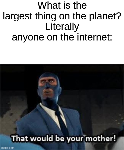 second largest is discord moderator | What is the largest thing on the planet?
Literally anyone on the internet: | made w/ Imgflip meme maker