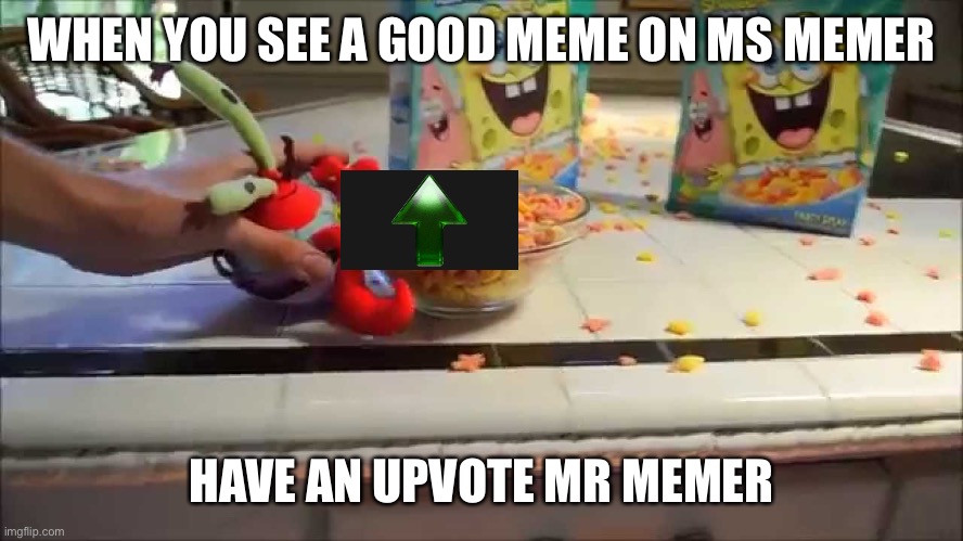 Kk | WHEN YOU SEE A GOOD MEME ON MS MEMER; HAVE AN UPVOTE MR MEMER | image tagged in have a bowl mr x | made w/ Imgflip meme maker