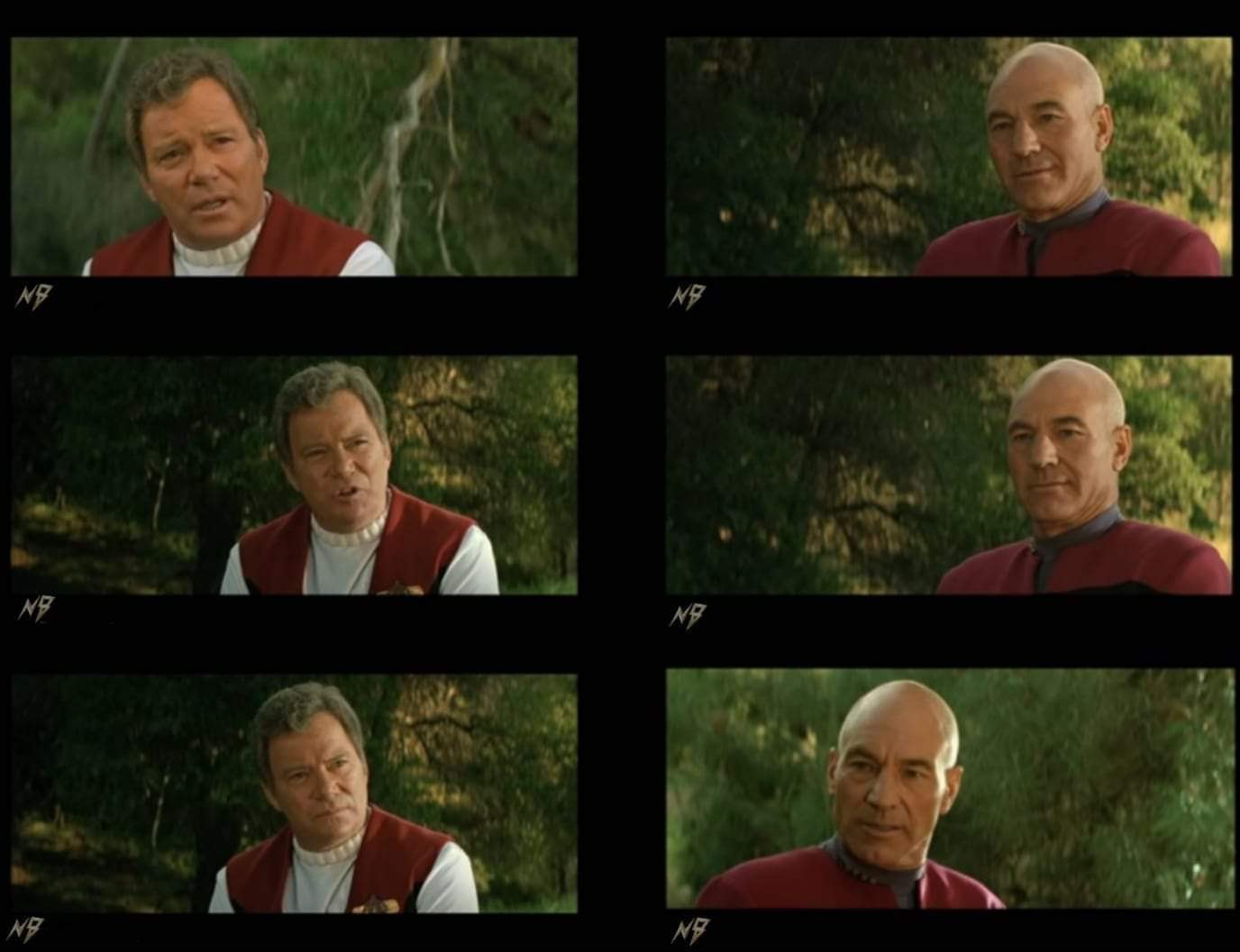 Kirk & Picard Blank Meme Template