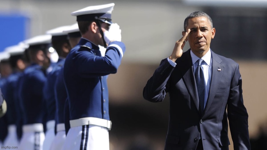 Obama Salute | image tagged in obama salute | made w/ Imgflip meme maker