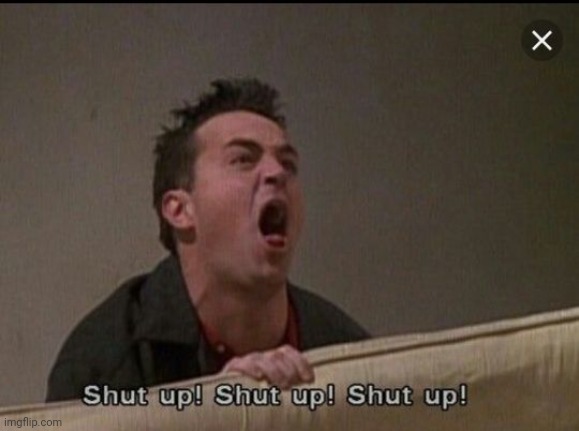 Shut up Chandler | image tagged in shut up chandler | made w/ Imgflip meme maker