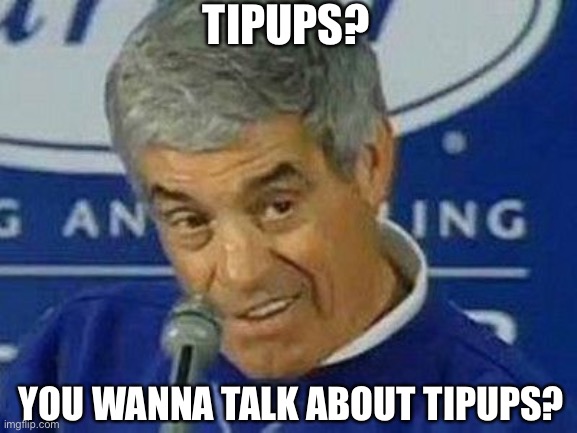 PLAYOFFS | TIPUPS? YOU WANNA TALK ABOUT TIPUPS? | image tagged in playoffs | made w/ Imgflip meme maker