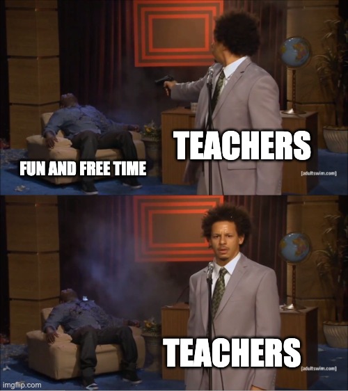 Who Killed Hannibal | TEACHERS; FUN AND FREE TIME; TEACHERS | image tagged in memes,who killed hannibal,school,funny,teacher,fun | made w/ Imgflip meme maker