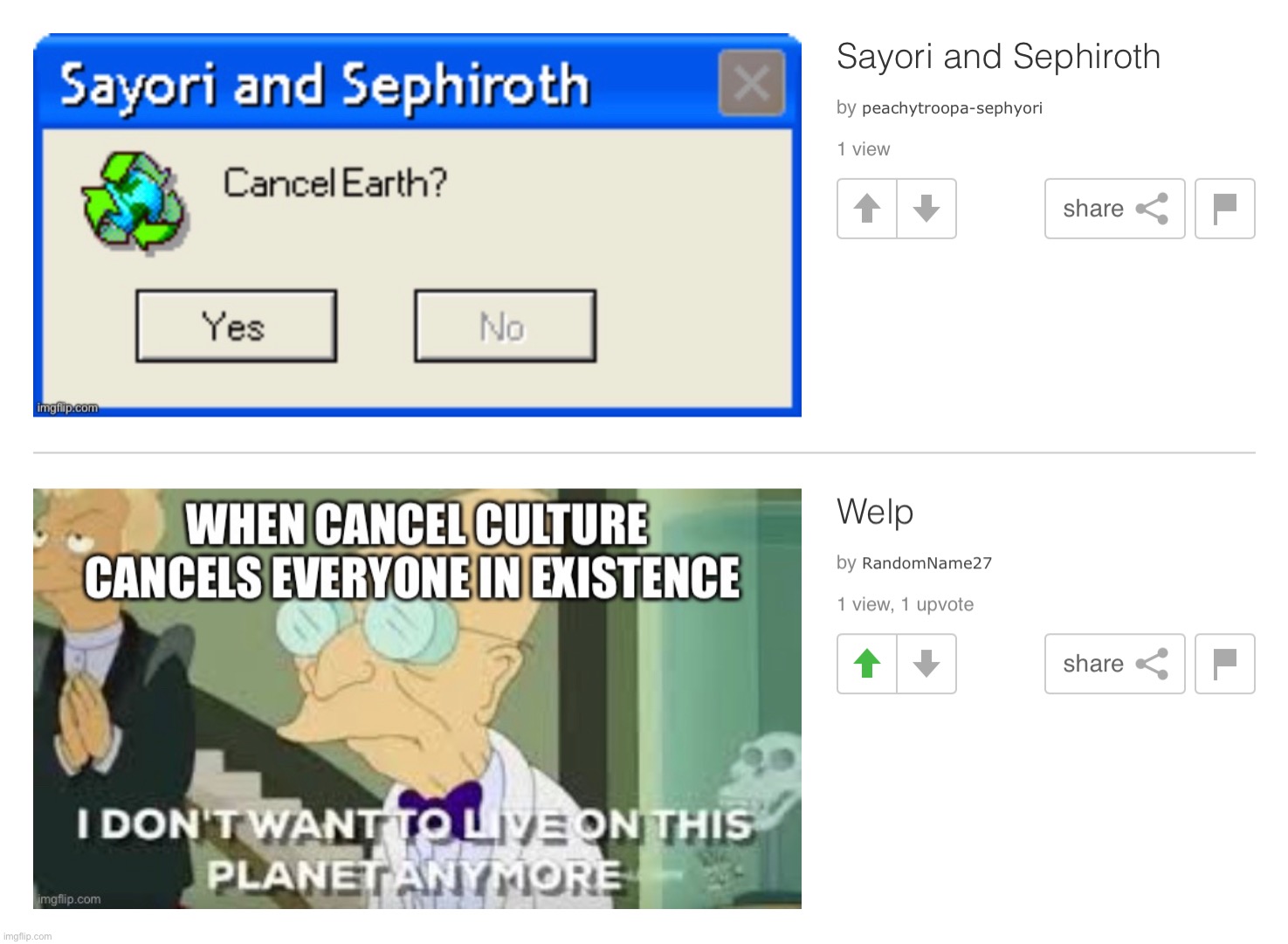 I seem to have timed this one perfectly | image tagged in sayori and sephiroth | made w/ Imgflip meme maker