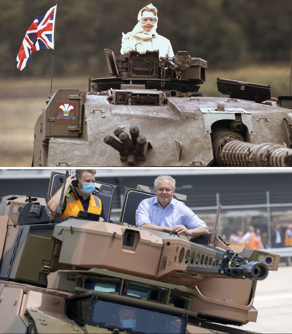 Thatcher in a Tank Blank Meme Template