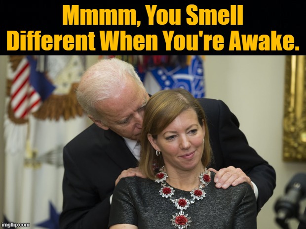 Mmmm, You Smell Different When You're Awake. | Mmmm, You Smell Different When You're Awake. | image tagged in mmmm you smell different when youre awake,the biden sniff | made w/ Imgflip meme maker