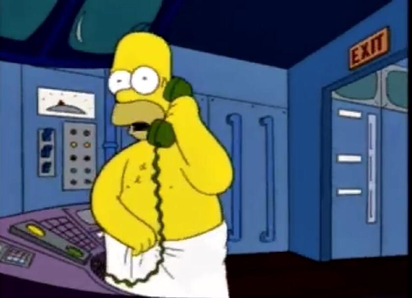 Homer wearing towel Blank Meme Template