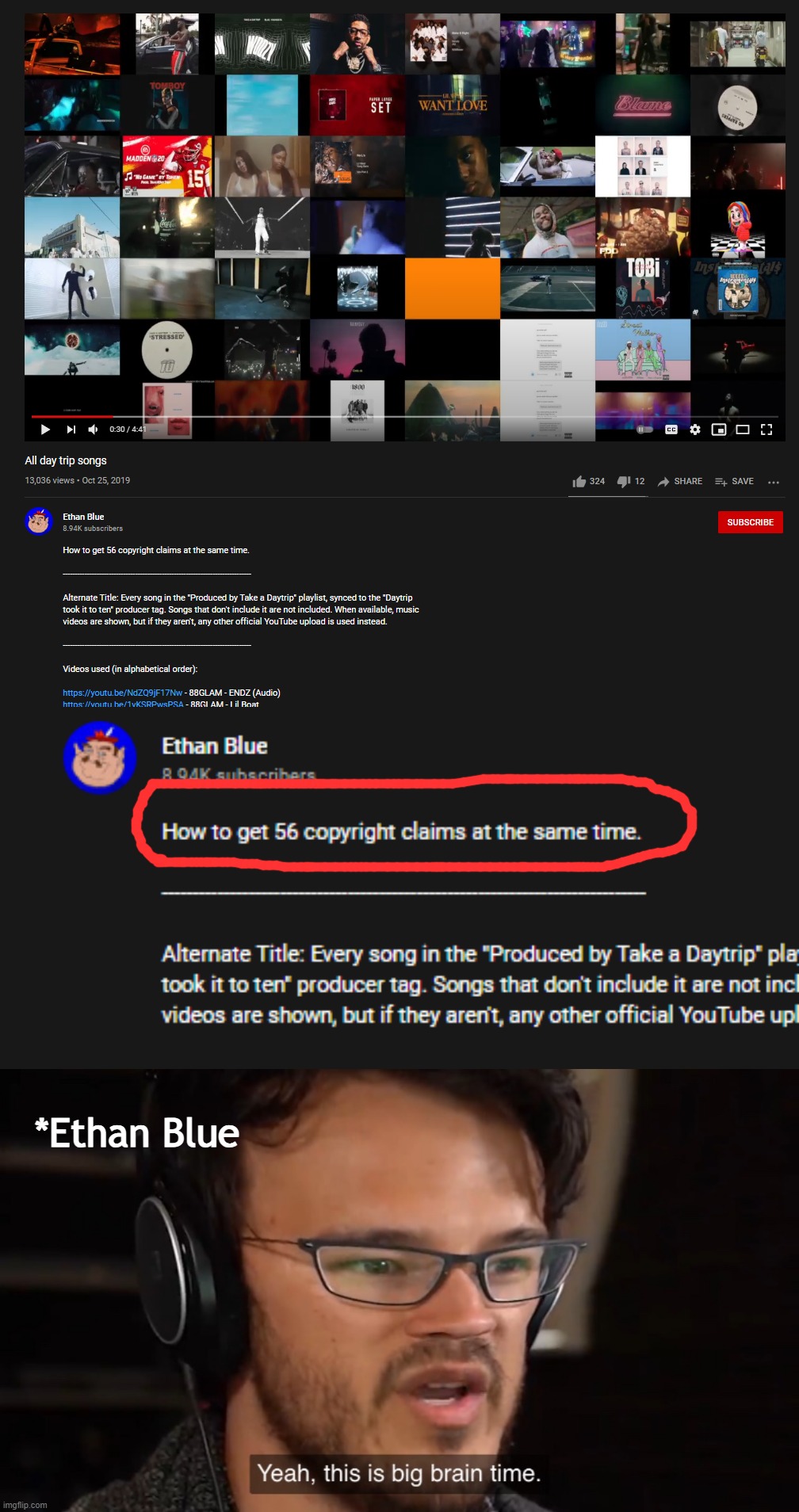 Infinite IQ | *Ethan Blue | image tagged in yeah this is big brain time,copyright,take a daytrip,memes,funny,lol | made w/ Imgflip meme maker
