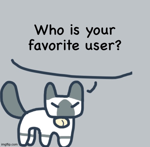 Random question, part 6 maybe | Who is your favorite user? | image tagged in cat | made w/ Imgflip meme maker