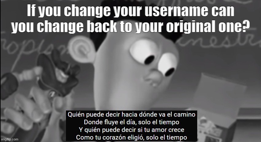 idk | If you change your username can you change back to your original one? | image tagged in shaun | made w/ Imgflip meme maker