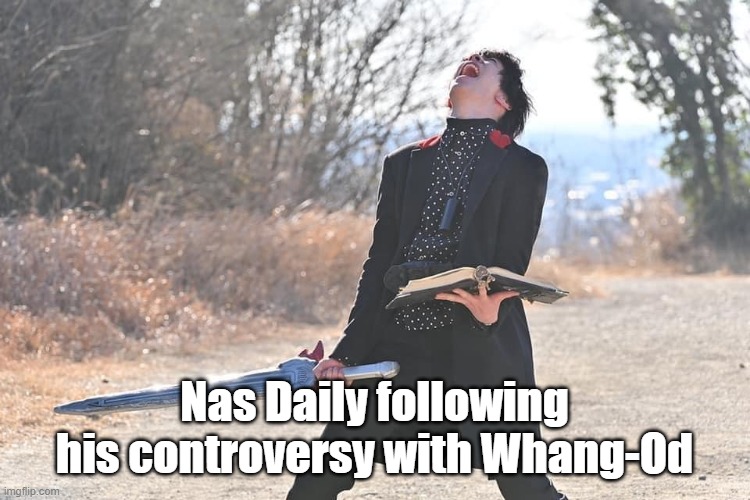 Touma In Pain | Nas Daily following his controversy with Whang-Od | image tagged in touma in pain | made w/ Imgflip meme maker