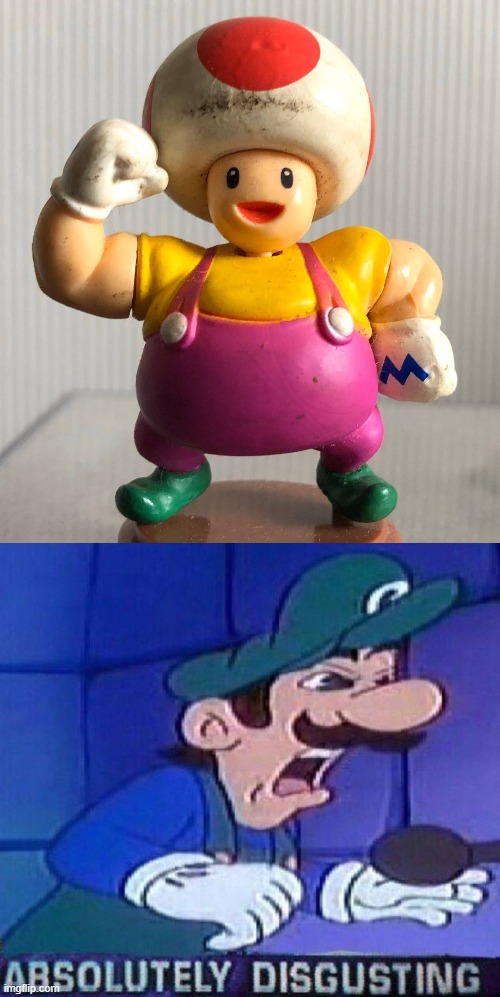 Thanks I hate Woad | image tagged in thanks i hate it,wario,toad,cursed image,what a terrible day to have eyes,what the hell is wrong with you people | made w/ Imgflip meme maker