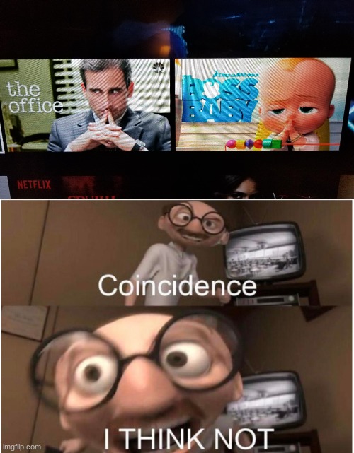 they have the same pose lol | image tagged in coincidence i think not,the office,boss baby | made w/ Imgflip meme maker