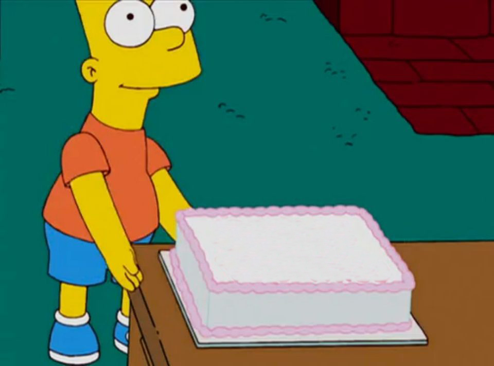 Bart Simpson Cake Blank Meme Template