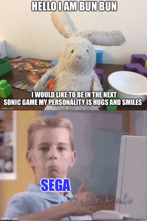 Saga in a nutshell | SEGA | image tagged in thumbs up kid | made w/ Imgflip meme maker