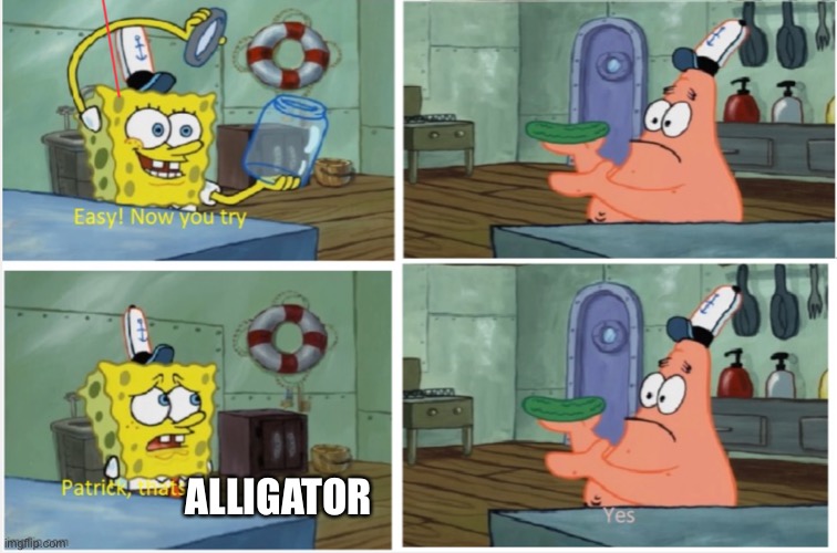 Patrick thats a | ALLIGATOR | image tagged in patrick thats a | made w/ Imgflip meme maker