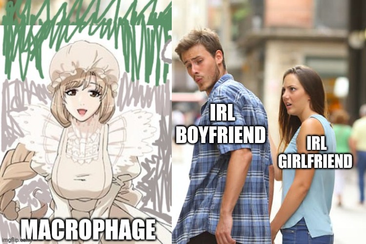 Odd Meme (u wot m8?) (Credit to SurlyKong69) | IRL BOYFRIEND; IRL GIRLFRIEND | image tagged in memes,distracted boyfriend,cells at work,u wot m8,confusion,odd meme | made w/ Imgflip meme maker