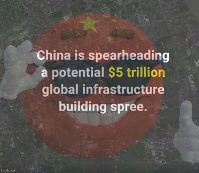 High Quality China infrastructure laughing at us sad so sad Blank Meme Template