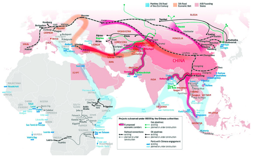 China belt and road initiative infrastructure Blank Meme Template