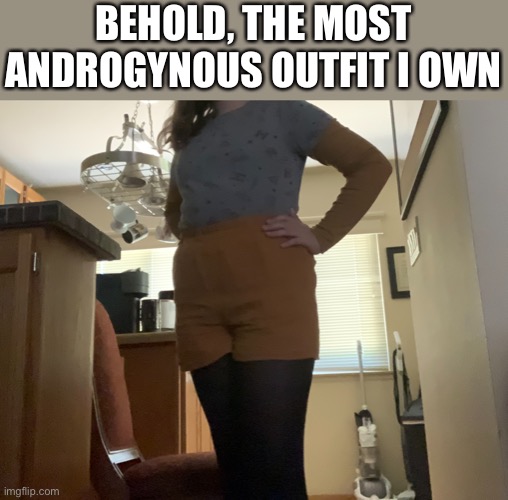 BEHOLD, THE MOST ANDROGYNOUS OUTFIT I OWN | made w/ Imgflip meme maker