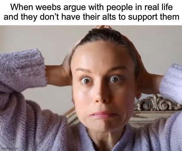 ALTIME  | When weebs argue with people in real life and they don’t have their alts to support them | image tagged in funny,memes,mod note,trolololololololol | made w/ Imgflip meme maker