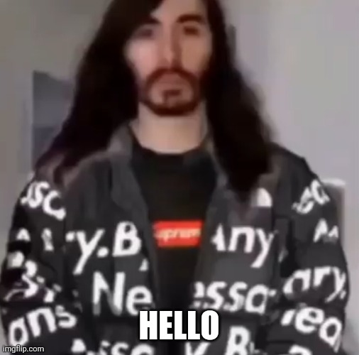 hi | HELLO | image tagged in cr1tikal drip | made w/ Imgflip meme maker