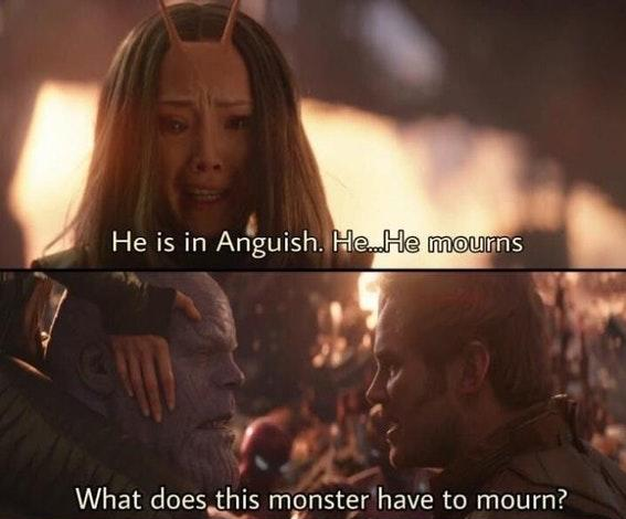 He mourns! (Updated) Blank Meme Template
