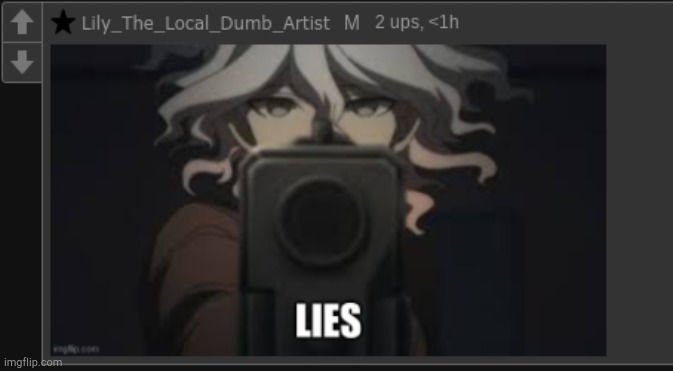 Nagito lies | image tagged in nagito lies | made w/ Imgflip meme maker