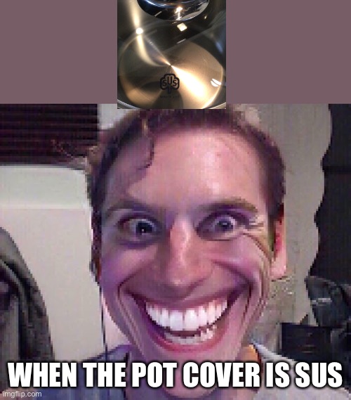 When The Imposter Is Sus | WHEN THE POT COVER IS SUS | image tagged in when the imposter is sus | made w/ Imgflip meme maker