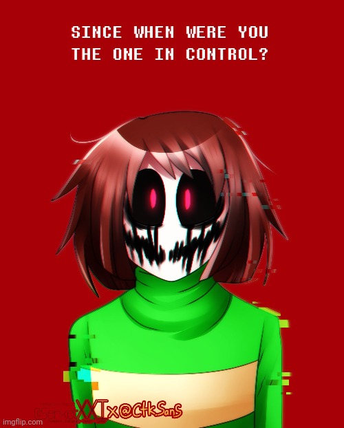 Some cool fanart I found | image tagged in creepy,chara | made w/ Imgflip meme maker