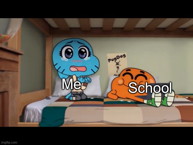 .. | School; Me | image tagged in memes | made w/ Imgflip meme maker