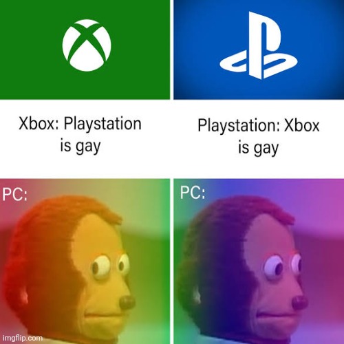 Yes of better | image tagged in gaming wars | made w/ Imgflip meme maker