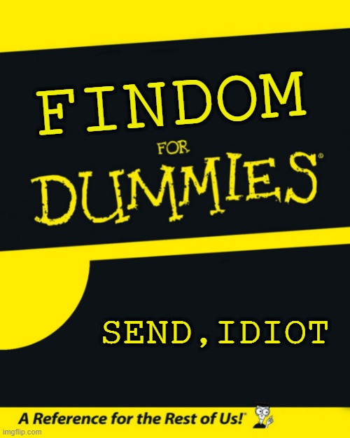 Findom for Dummies | FINDOM; SEND,IDIOT | image tagged in for dummies,memes | made w/ Imgflip meme maker