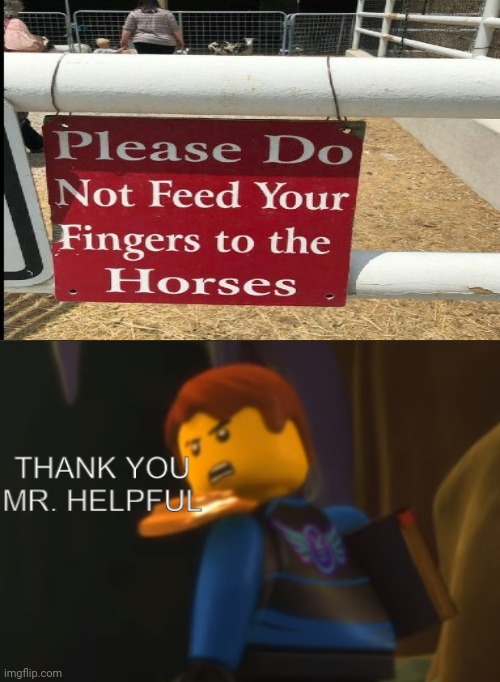 Alrighty, sign | image tagged in thank you mr helpful,you had one job,funny,fingers,memes,horses | made w/ Imgflip meme maker