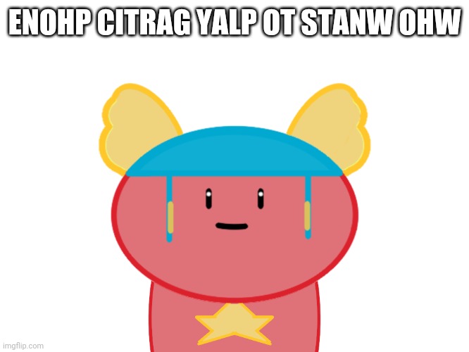 ... | ENOHP CITRAG YALP OT STANW OHW | image tagged in damn bro | made w/ Imgflip meme maker