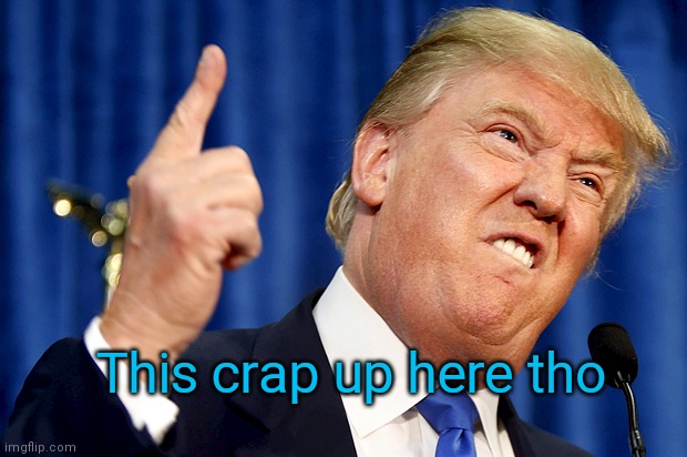 Donald Trump | This crap up here tho | image tagged in donald trump | made w/ Imgflip meme maker