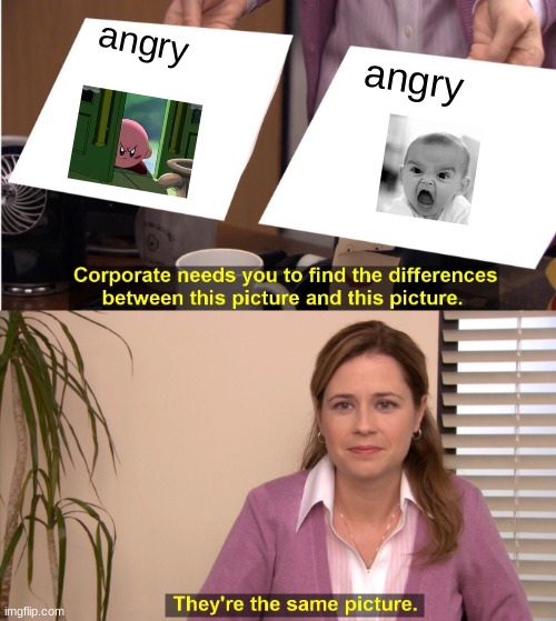 They're The Same Picture Meme | angry; angry | image tagged in memes,they're the same picture | made w/ Imgflip meme maker