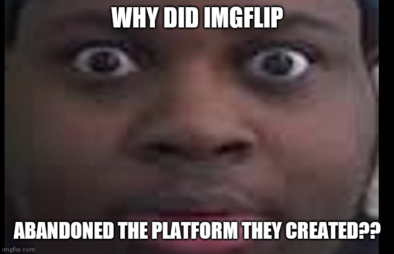 replying to Asriel_Official | WHY DID IMGFLIP; ABANDONED THE PLATFORM THEY CREATED?? | image tagged in edp stare | made w/ Imgflip meme maker