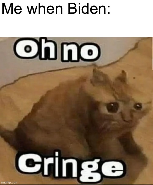 Unfunny meme coming your way | Me when Biden: | image tagged in pro biden,haha now your confused | made w/ Imgflip meme maker