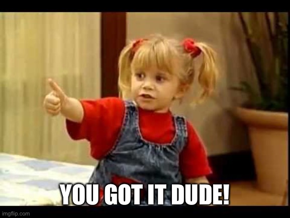 You Got It Dude | YOU GOT IT DUDE! | image tagged in you got it dude | made w/ Imgflip meme maker