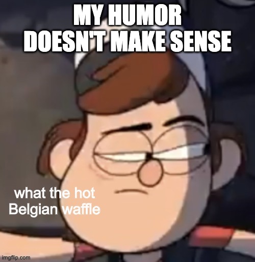 What in the hot belgian waffle | MY HUMOR DOESN'T MAKE SENSE | image tagged in what in the hot belgian waffle | made w/ Imgflip meme maker