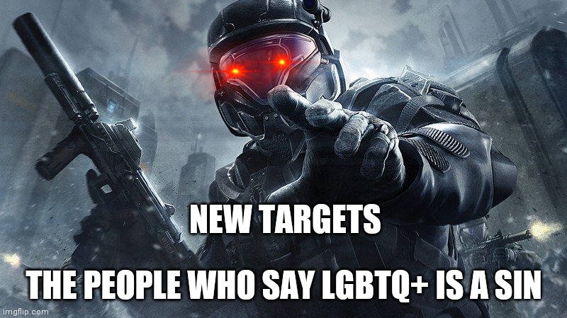 ODST | NEW TARGETS THE PEOPLE WHO SAY LGBTQ+ IS A SIN | image tagged in odst | made w/ Imgflip meme maker