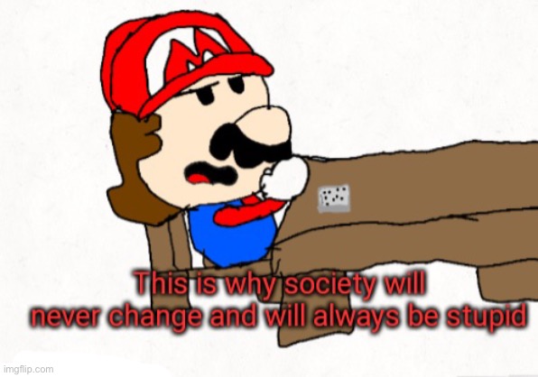 Mario talks Blank Meme Template