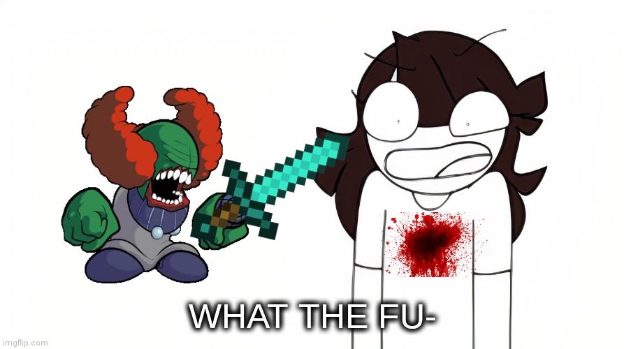 Tiky kills Jaiden | image tagged in jaiden animations what the fu- | made w/ Imgflip meme maker