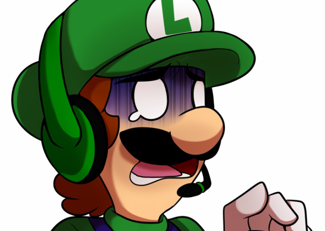 High Quality Luigi scared Blank Meme Template