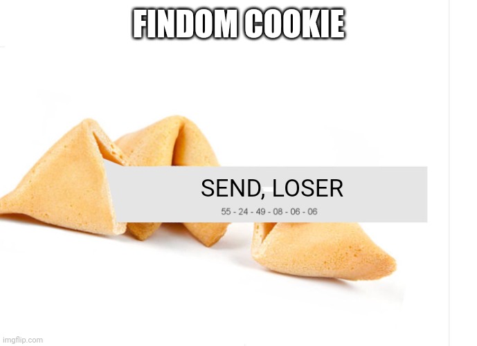 Findom Cookie | FINDOM COOKIE; SEND, LOSER | image tagged in fortune cookie,memes | made w/ Imgflip meme maker
