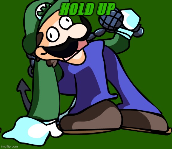 Weegee (Left) | HOLD UP | image tagged in weegee left | made w/ Imgflip meme maker